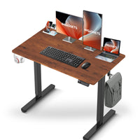 IMHome Height Adjustable Electric Standing Desk with 3 Memory Settings - 40" x 24" - Brown Top/Black Frame-Elevate your workspace with the IMHome Electric Standing Desk, a versatile and feature-rich solution for home offices and professional setups. This sit-stand desk offers smooth electric height adjustments from 28" to 47" (72cm to 118cm), allowing you to seamlessly switch between sitting and standing. With a built-in 3 memory settings, you can save your favorite height settings for ultimate convenience.