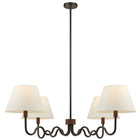 Modway Sunlit Squiggle 4-Arm Pendant Light - Walnut/Black-Requires Four E26 25W Bulbs (Not Included)
