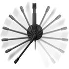 Aluratek Wired USB Stereo Headset with Noise Cancelling Boom Mic and In-Line Controls - Black-Built-in in-line controls on the cord make for easy adjustment of the volume and mute / unmute the microphone