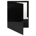 JAM Paper Glossy Two Pocket Presentation Folders, Black, 12 Pack (385Gblag)-Finish: glossy