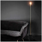 Plata Import Welch Floor Lamp-Steel and marble Black 