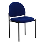 Flash Furniture Comfort Navy Fabric Stackable Steel Side Reception Chair-Contemporary Style