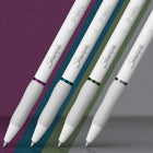 Sharpie S-Gel Fashion Barrel Gel Pens - Pearl White Body - Medium Point - 0.7 mm - Rich Dark Colour Assortment - Set of 4-Contoured rubber grip for a comfortable writing experience