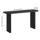 Hudson&Canal Soren 55"W Console Table - Black Grain-9