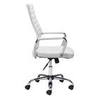 Zuo Primero Office Chair - White-Dimensions: 24.2" L x 24.8" W x 44.3" H