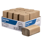 Cascades Pro Perform Briopack Singlefold Hand Towel - 1-Ply - Brown - 250 sheets - 12 pack-Compact, convenient case for easy storage