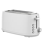 JS Gourmet Retro Collection 4-Slice Long Slot Toaster - White-4-slice capacity