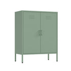 Manhattan Comfort Naomi Modern Accent and Storage Cabinets - Green - Set of 2-Crafted with High Quality Steel to Ensure Long Lasting Use