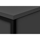 Monarch Specialties 72" L Office Hutch with Storage Doors - Grey Laminate - Black Metal-10