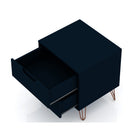 Manhattan Comfort Rockefeller Mid-Century Modern Dresser and Nightstand Set - Tatiana Midnight Blue-17.62" L x 35.24" W x 30.15" H