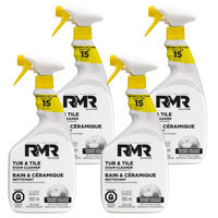 RMR Solutions Tub & Tile Cleaner - 32oz - 4 Pack-The foaming action of RMR Tub & Tile Cleaner will not only give you more control over where you spray, but it is also an added surfactant to really cling to those tricky bathroom surfaces.