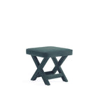 Manhattan Comfort Abigail 20.47" Mid-Century Modern Velvet Upholstered Ottoman Bench - Green-Mid-Century Modern Ottoman Perfect for Living Room and Bedroom Use