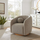Modway Holland Swivel Chenille Fabric Armchair - Taupe-Plush Foam Padding and Spring Coil Support