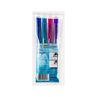Pilot Frixion Clicker Retractable Erasable Gel Pens, 0.5mm, Assorted, 4 Pack-Retractable Erasable gel ink rollerball pen