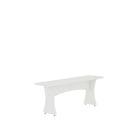 Manhattan Comfort Coney 53.14" Mid-Century Modern Dining Set - White - Set of 3-Home Assembly Required. All Hardware Included