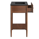 Modway Zaire 30" Bathroom Vanity - Walnut/Black-Assembly Required