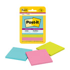 Post-it Super Sticky Notes - 3" x 3" - Supernova Neons Collection - 135 sheets - 3 Pack-Post-it Super Sticky Notes stick and re-stick so your thoughts get noticed