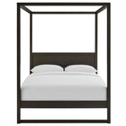 Modway Alva Queen Wood Canopy Platform Bed - Smoked Oak-Weight Capacity: 800 lb