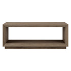 Hudson&Canal Evie 48"W Rectangular Coffee Table - Antiqued Grey Oak-Tabletop features a weight capacity of 75 lbs