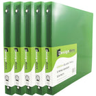 JAM Paper Plastic 3 Ring Binder, 0.75 inch, Green, 5 Pack (53016grg)-Green