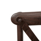 Flash Furniture HERCULES Series Stackable Mahogany Wood Cross Back Chair-Designed for Commercial and Residential Use