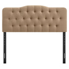 Modway Annabel Premium Linen Blend Queen Headboard - Almond-Dense Foam Padded Headboard