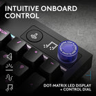 Logitech G316 X 98 Gaming Keyboard - Tactile - Black-Dynamic LIGHTSYNC RGB lighting: interactive light bar reacts to your setup and dial adjustments, customize 30 different light zones and per key lighting for a truly immersive gaming environment