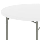 Flash Furniture 48" Round Granite Plastic Folding Table - White-Designed for Indoor and Outdoor Use