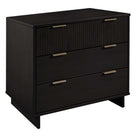 Manhattan Comfort Granville Modern Dresser and Chest Set - Black-Open Contemporary Mop Base Side Legs. Adding Seamless Fashion Design and Durability.