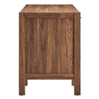 Modway Capri 58" Wood Grain Office Desk - Walnut-Full-Glide Drawers