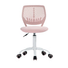 Homy Casa Rose Fabric Swivel Desk Chair-Ergonomic Design: Breathable backrest providing excellent support for extended study sessions