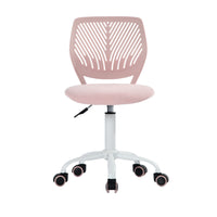 Homy Casa Rose Fabric Swivel Desk Chair-Ergonomic Design: Breathable backrest providing excellent support for extended study sessions