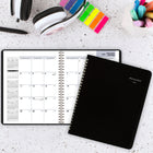 AT-A-GLANCE 2026 Monthly Planner - 8-3/4" H x 6-7/8" W - Black - Bilingual-Simulated leather cover in black