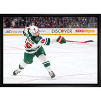 Jared Spurgeon Wild Shooting - Framed Canvas - 31" x 22"-Premium canvas print with gallery-wrapped edges