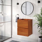 Modway Scenic 18" Wall-Mount Bathroom Vanity Cabinet - Cherry/Walnut-Melamine Construction