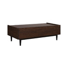 Manhattan Comfort Duane 47.24" Mid-Century Modern Coffee Table - Dark Brown and Navy Blue-Home Assembly Required. All Hardware Included