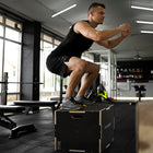 Soozier 3-in-1 Wooden Plyo Box-Handle openings for easy movement
