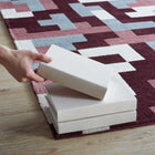 Modway Andela Interlocking Block Mosaic Area Rug - 5 ft W x 8 ft L - Multicolored Red/Light Blue-Gripping Jute Fabric Underside