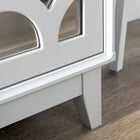 HOMCOM 47.2" L Mirrored Sideboard Buffet Cabinet - Gray-Assembly required