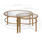 Hudson&Canal Gaia Round Nested Coffee Table - Brass-9