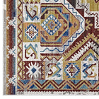 Modway Florita Distressed Southwestern Aztec Area Rug - 8 ft W x 10 ft L - Multicolored-Stain Resistant / Easy To Clean