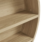 Modway Romy 47" Round Wall Book Shelf - Natural-Assembly Required