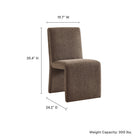 Modway Emory Fabric Upholstered Dining Side Chair - Mocha-Dense Foam Padding