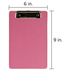 JAM Paper Small Plastic Memo Clipboards with Low Profile Metal Clip - Mini (6 x 9) - Pink-Our clipboards feature a durable metal clip for securing papers that has a sturdy long-lasting spring.
