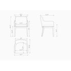 Manhattan Comfort Gansevoort 22.5" Modern Faux Leather Upholstered Dining Armchair - Pewter-Upholstered in Luxurious Faux Leather with Foam Padding