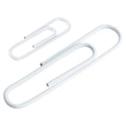 JAM Paper Combo Pack Colourful Paper Clips - Standard & Jumbo - White - 100 Pack & 75 Pack -Quantity: 100 Standard Clips & 75 Jumbo Clips (175 in Total)