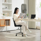 Vinsetto Armless Swivel Computer Desk Chair - Black-Adjustable seat height to fit your desk and sitting style