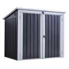 Outsunny 5ft x 3ft Garden Storage Shed-Holds two rubbish bins to keep your outdoor space tidy
