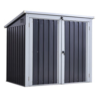 Outsunny 5ft x 3ft Garden Storage Shed-Holds two rubbish bins to keep your outdoor space tidy
