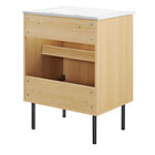 Modway Chaucer 24" Bathroom Vanity - Oak/White-Assembly Required
